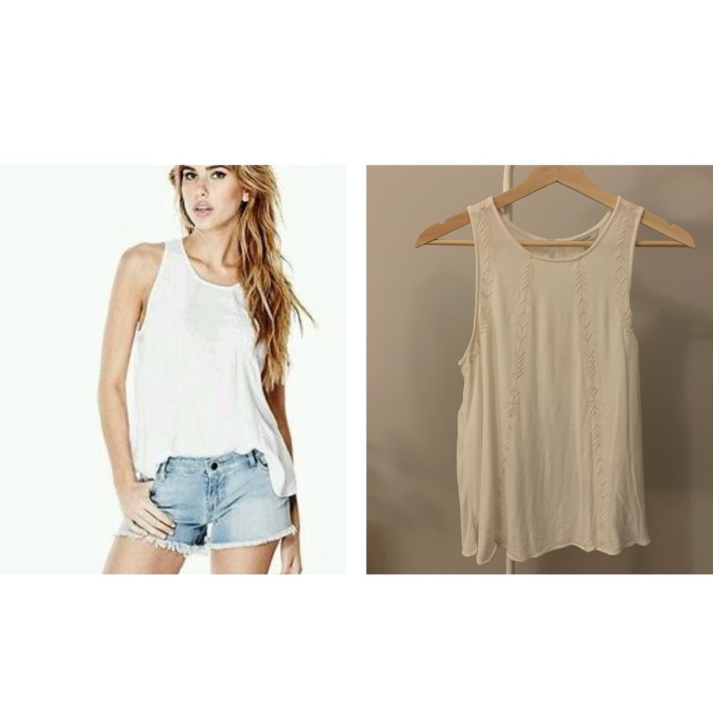 Embroidered Guess Tank with open back